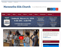 Tablet Screenshot of maranathasda.org